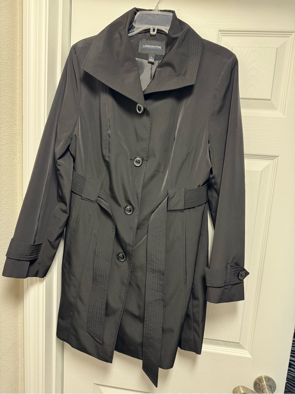 London Fog‎ Black Women's Tailored Trench Coat